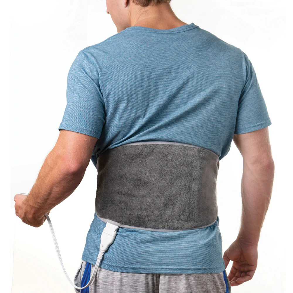 how to use heating pad for lower back pain safely
