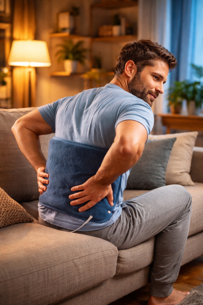 heating pad on lower back excessive use risk