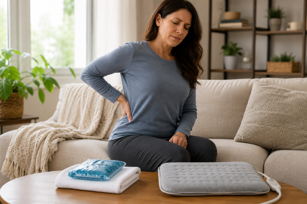 Heat and ice options for managing lower back pain safely